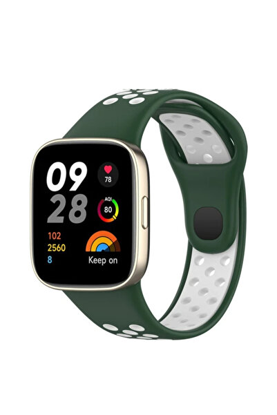 Microcase Xiaomi Redmi Watch 3 Active 1.83 inch için Uyumlu Delikli Silikon K...