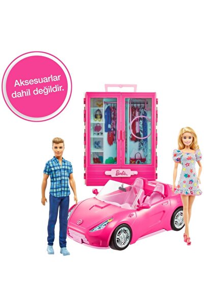 Barbie Araç ve Dolap Oyun Seti