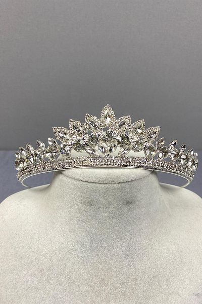 Hobigram Coroana de mireasa Leyla Model Henna si Mireasa – Coroana, Piatra de Cristal, Model Elegant, Coroana de Mireasa, Accesoriu pentru Par – T