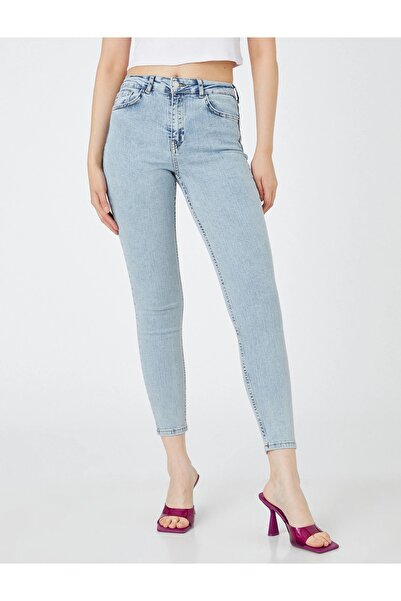 JILLY Pantaloni skinny din denim skinny din lycra pentru femei Ice
