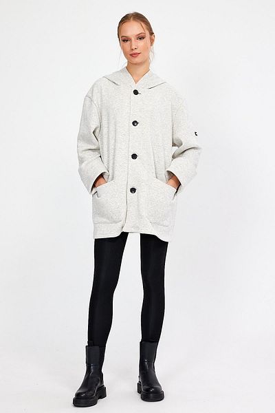 ALEXANDERGARDI Hooded Oversize Cardigan with Ribbon Inside (E23-607 03)