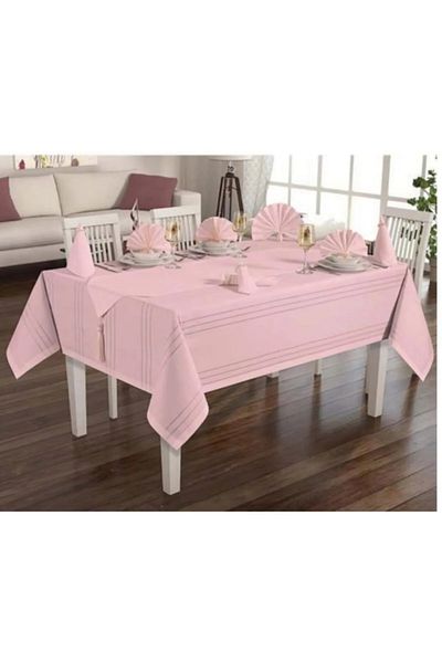 AYHANHOME Față de masă de lux cu model cu dungi Colver Slub
