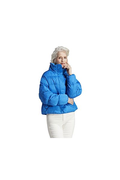 adidas Palton scurt Vegan Jkt pentru femei, ocazional, umplut vegan IJ8234 Albastru