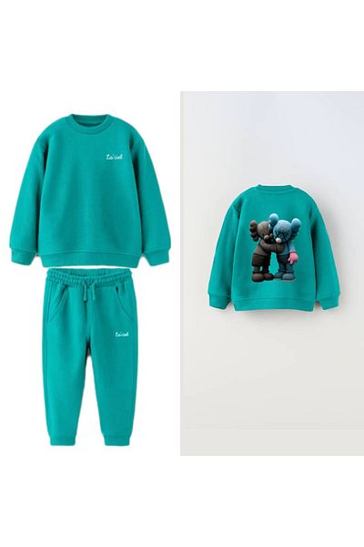 Ladin Store New Season Unisex Παιδικό εμπριμέ διπλό σετ από κάτω προς τα πάνω