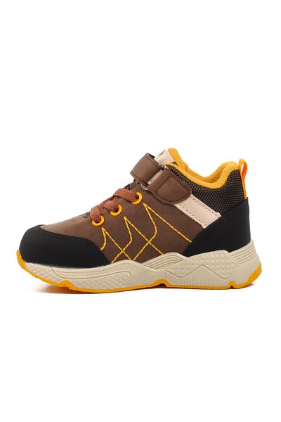 Aspor Pepino 1519-B - Brown Colored Cat Yellow Children's Boots