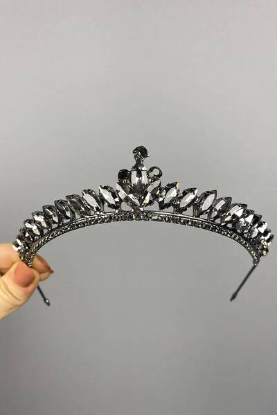 Generic Brand Accesoriu de păr, gri antracit, model Ilayda subțire, Henna și ...