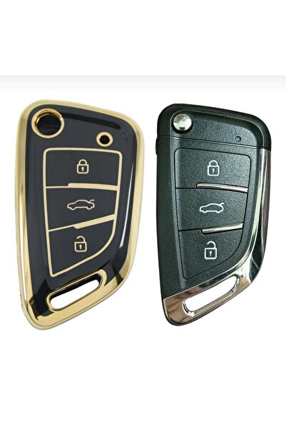 ŞENYILDIZ AKSESUAR Black Auto Key Remote Control Protection Case For Universa...