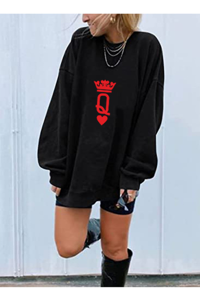 ZEMLİYA Hanorac negru cu imprimeu Vonix Queen