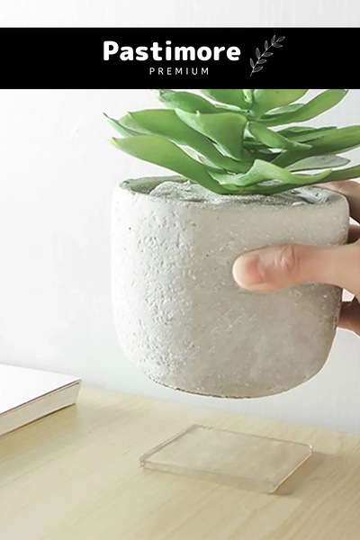 Pastimore Premium Üretim Şeffaf Zemin Parke Koruyucu Sandalye Mobilya Çamaşır Makinesi Kaydırmaz Ped 4 Adet