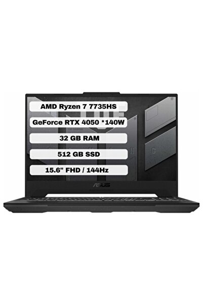 ASUS Tuf Gaming A15 Fa507nu-lp03032 Ryzen 7 7735hs 32gb 512gb Ssd Rtx4050 Fre...
