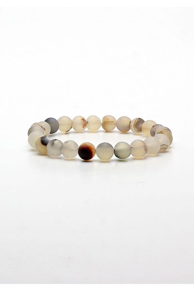 Frilly Matte Agate Real Natural Stone Bracelet
