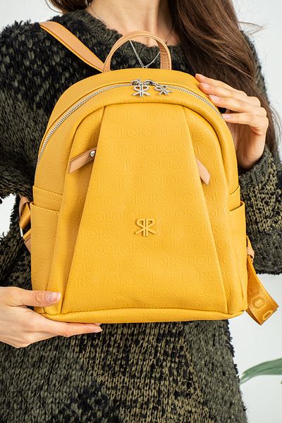 YOGII Rucsac unisex model Cela, impermeabil, din piele artificială, cu buzunare multiple