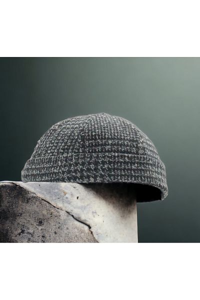 Shopiolog Uniszex rövid gyapjú Kipa Docker Beanie