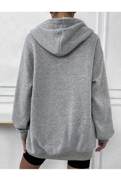 FAVORİST Hooded Oversize Zippered Cardigan Sweatshirt Unisex (Comfortable Pattern)
