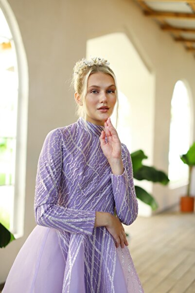 minel aşk Bilek Boy Organze Kabarık Abiye