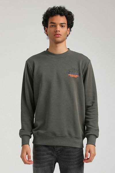 NEW WORLD POLO Crew Neck Khaki Slim Fit Sweatshirt 23Fwm60158