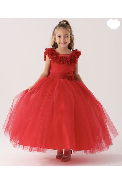 LisaKids 2-10 YEARS OLD FLOWERY WEDDING DRESS