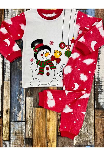 Esterella Girl-boy unisex children's new year themed pajama set / Christmas themed pajama set