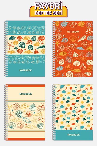 Copyrite Checked 4-Piece Notebook Set (21 X 14.8 cm 70 sheets) School, Work, Planning Notebook Set