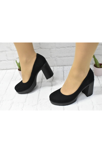 Kesim Shoes حذاء نسائي بكعب كلاسيكي من الجلد الطبيعي 34-41