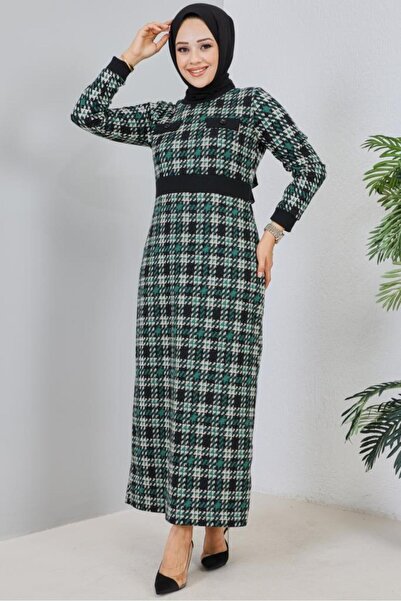 benguen 1034 Winterkleid mit Taschenzubehör, Smaragdgrün