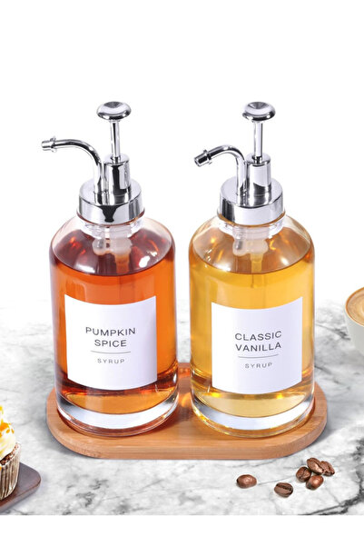 NEWNOW 2 Li Kristal Cam, Yağlık ,kahve Dağıtıcı Dispenser, Şurupluk, 7 Farklı...