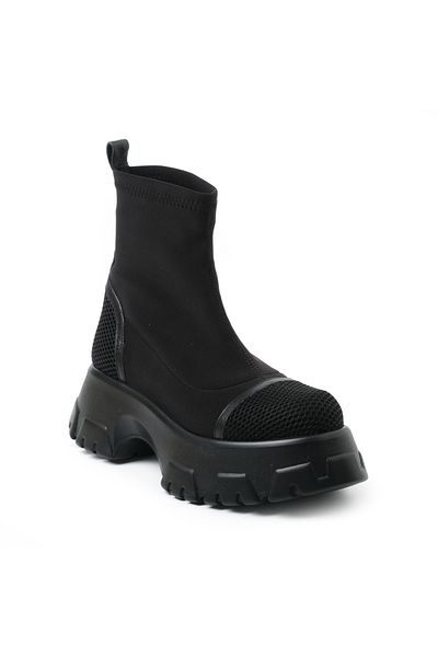 John May Women's Boots Gtn-5840 John May Black Stretch