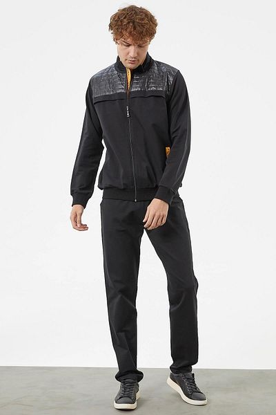 Sementa 84356 Quilted Detailed Stand Collar Zippered Tracksuit Set