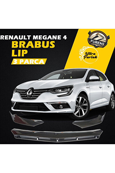 Furens Renault Megane 4 Uyumlu Brabus Ön Lip 3 Parça Kanatlı Lip