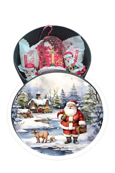 LADİJİTAL BASKI ÇÖZÜMLERİ Yılbaşı Kutusu Içinde Işıklı Kar Küresi Ve Noelbaba...