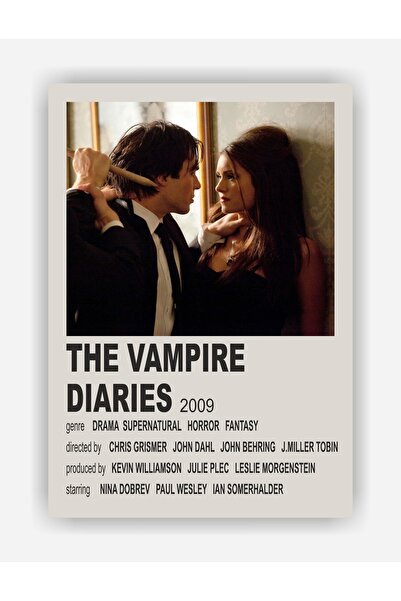 fırsatlar diyarı The Vampire Diaries Dizi Duvar Posteri - Kalın Kağıt - Çerçe...