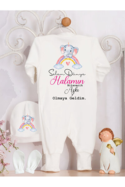 CACTUS COLLECTION Still Written Design Baby Hospital Release Jumpsuit Set