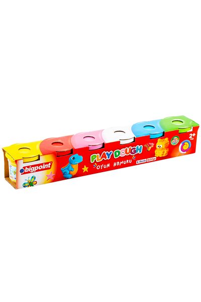 Bigpoint Play Dough Set of 6 600 Grams X 6 Pack (36 Pcs)