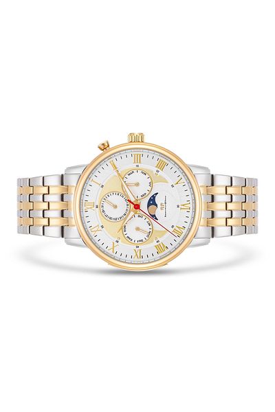 Rhodenwald & Söhne Multifunktions Herren Multifunktionsuhr gelbgold Edelstahl silber/gelbgold
