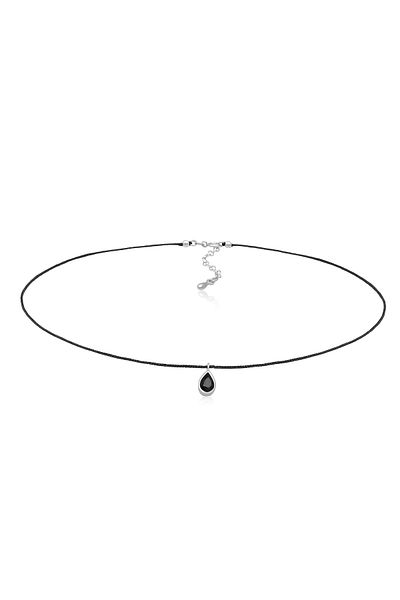 ELLI 925 Silber Halskette - Halsband Kristall Tropfen Anhänger