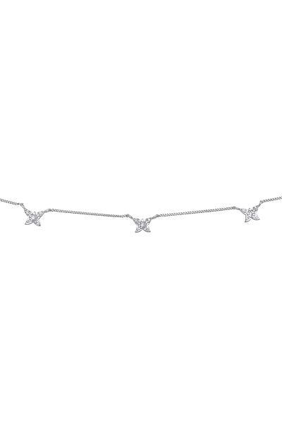 ELLI Halskette Halskette Schmetterling Zirkonia Verspielt 925 Silber