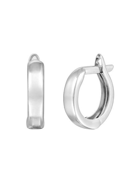 ELLI Ohrringe Creoeln Mini Basic Zeitlos 375er Weißgold
