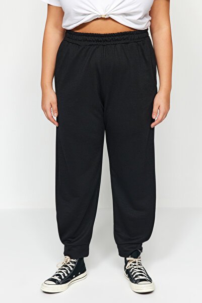 Trendyol Curve Black Thin Jogger Knitted Sweatpants TBBAW24AJ00011
