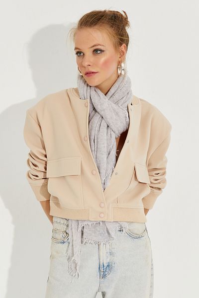 Cool & Sexy Γυναικείο Vanilla Bomber Jacket QRS8375