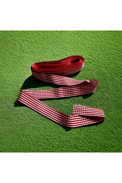 BukiroAtelier Plaid and Gingham Woven Ribbon - 1.5 Cm-10 Meters