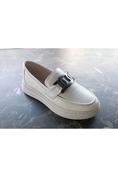 FLEX FASHION Hakiki Deri Kadın Loafer Ayakkabı