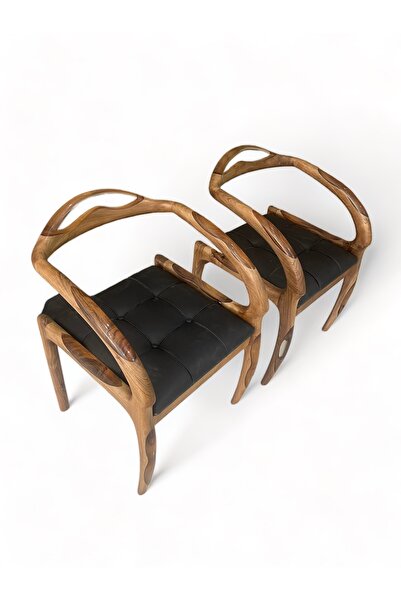 Menizza Ceviz Sandalye Epoxy Hira