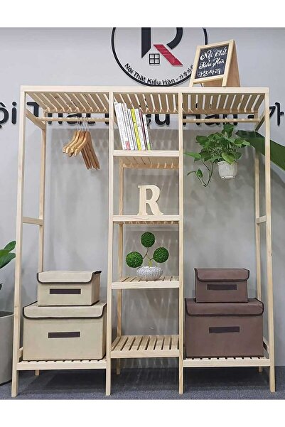 HGALP Desing Açık Gardırop Elbise Askılığı 150*140*30
