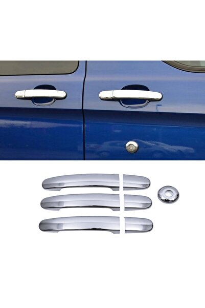 ZNZ OTO AKSESUAR Ford Custom Krom Kapı Kolu 3 Kapı 7 Parça 2012 Üzeri P.çelik