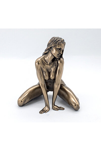 maketistan Veronese Kadın Figürü, Bronz El Boyaması, Dekoratif Heykel 11x10x12 cm