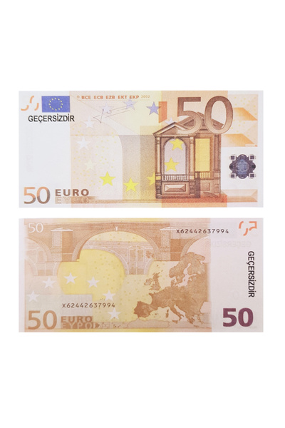 POPKONSOL Geçersiz Şaka Düğün Parası Sahte Para 100 Adet Oyun Parası 50 Euro