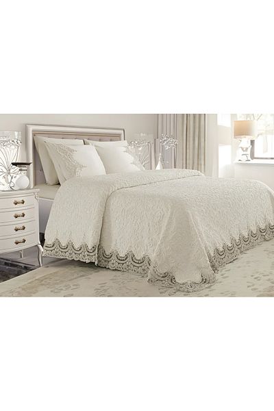 FEELING HOME French Lace Blanket Set Double