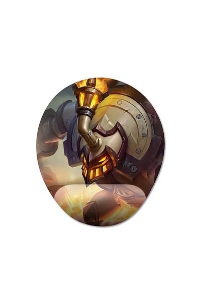 Pixxa Mobile Legends - موديل لوحة ماوس بيليريك مع دعم للمعصم - 4 بيضاوي