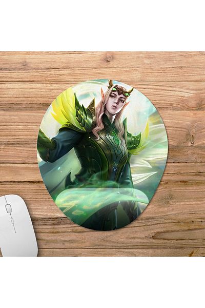 Pixxa Mobile Legends - موديل لوحة ماوس مع دعم للمعصم من Estes - 3 بيضاوي