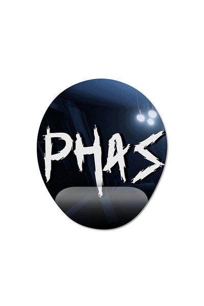 Pixxa موديل لوحة ماوس Phasmophobia مع مسند للمعصم - 2 بيضاوي